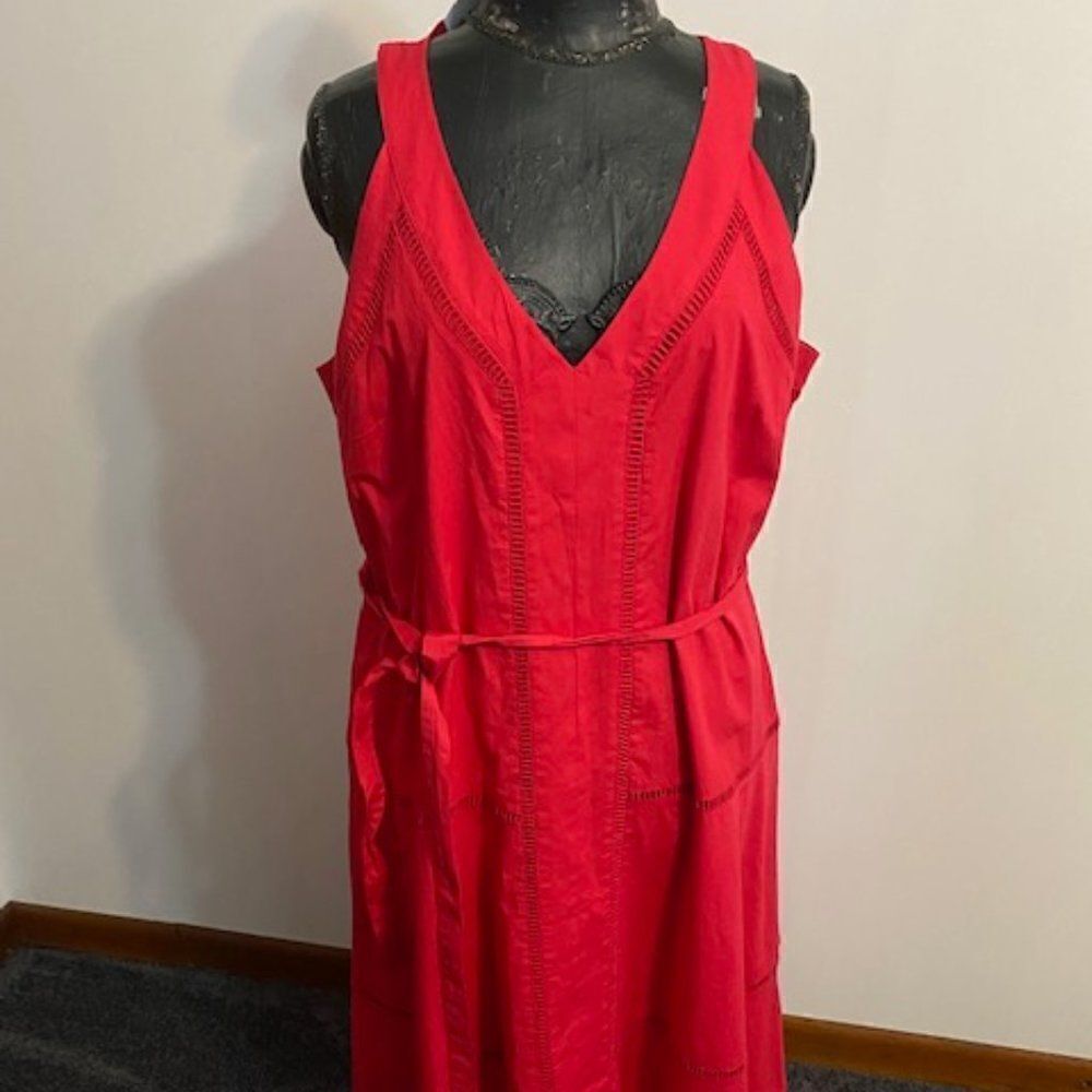 The Limited Red Gloss belted dress, size XL